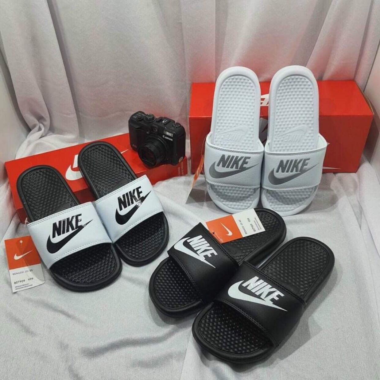 Dép Nike Nk benassi 1.1 có tem in nhiệt có tag unisex