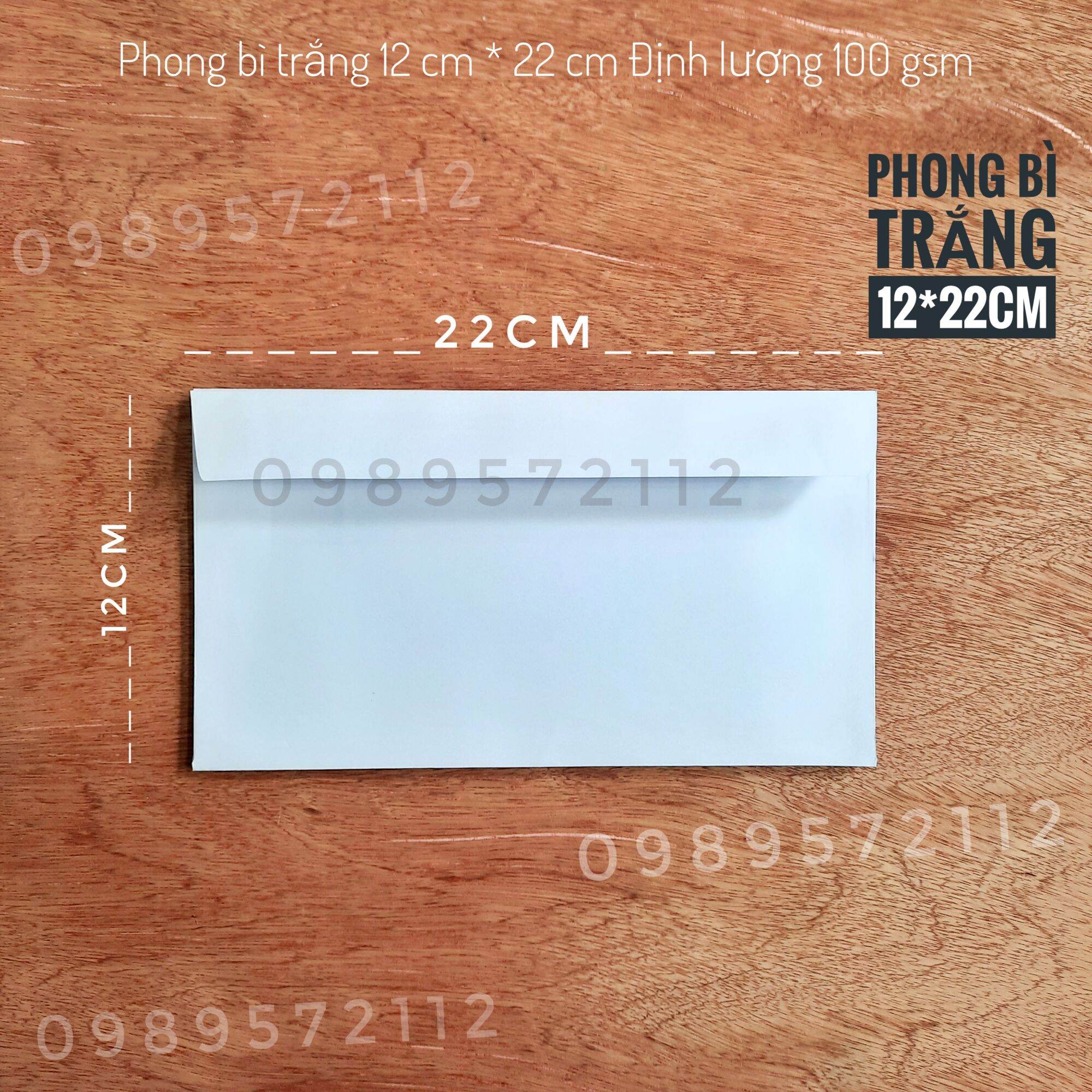 Phong bì trắng A6,A5 định lượng 100 gsm (100 cái).
