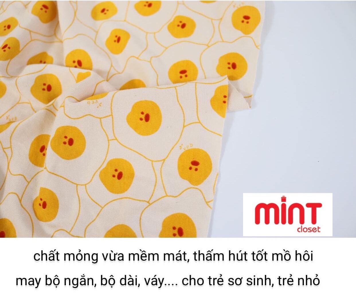 Vải cotton 2 chiều may đồ cho bé T02/22
