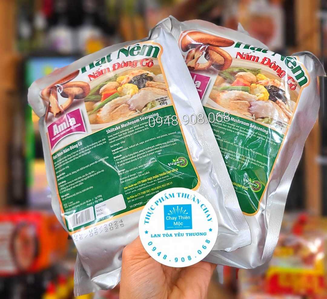 Hạt Niêm Nấm Đông Cô  Amla Thuần Chay 450g