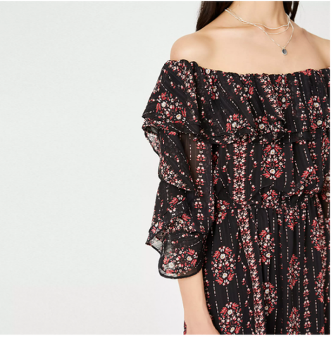 [Size M] Vero Moda Đầm maxi trễ vai eo bo chun newtag