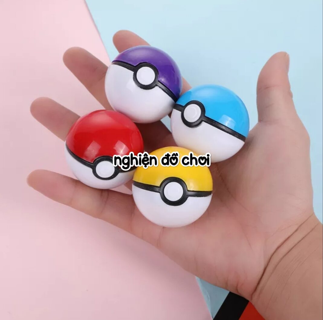 Combo 5 quả cầu pokemon + 5 mô hình pokemon mini size 3,5cm.