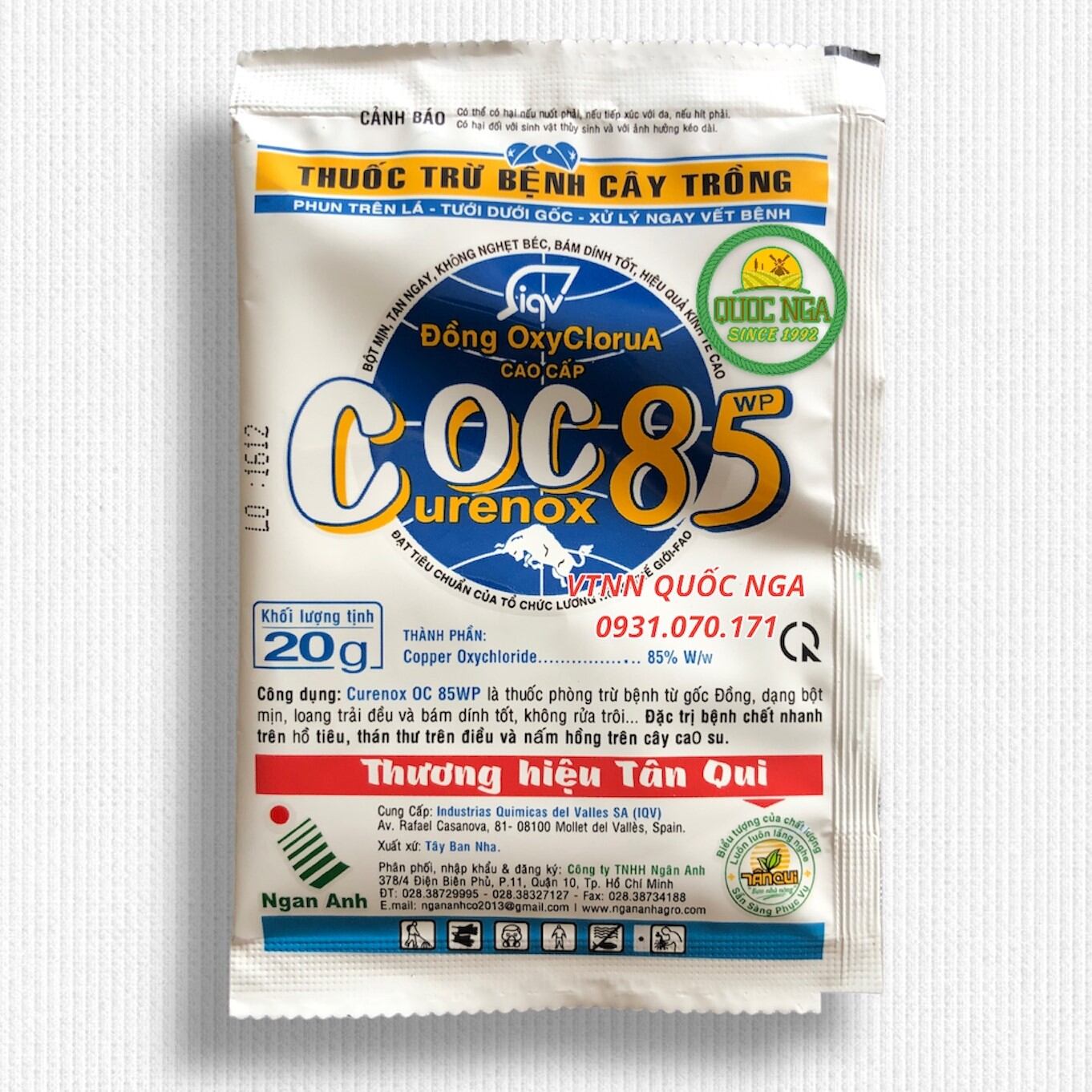 COC 85WP - ĐẶC HIỆU TRỪ NẤM TRÊN CÂY TRỒNG, HOA KIỂNG, LAN