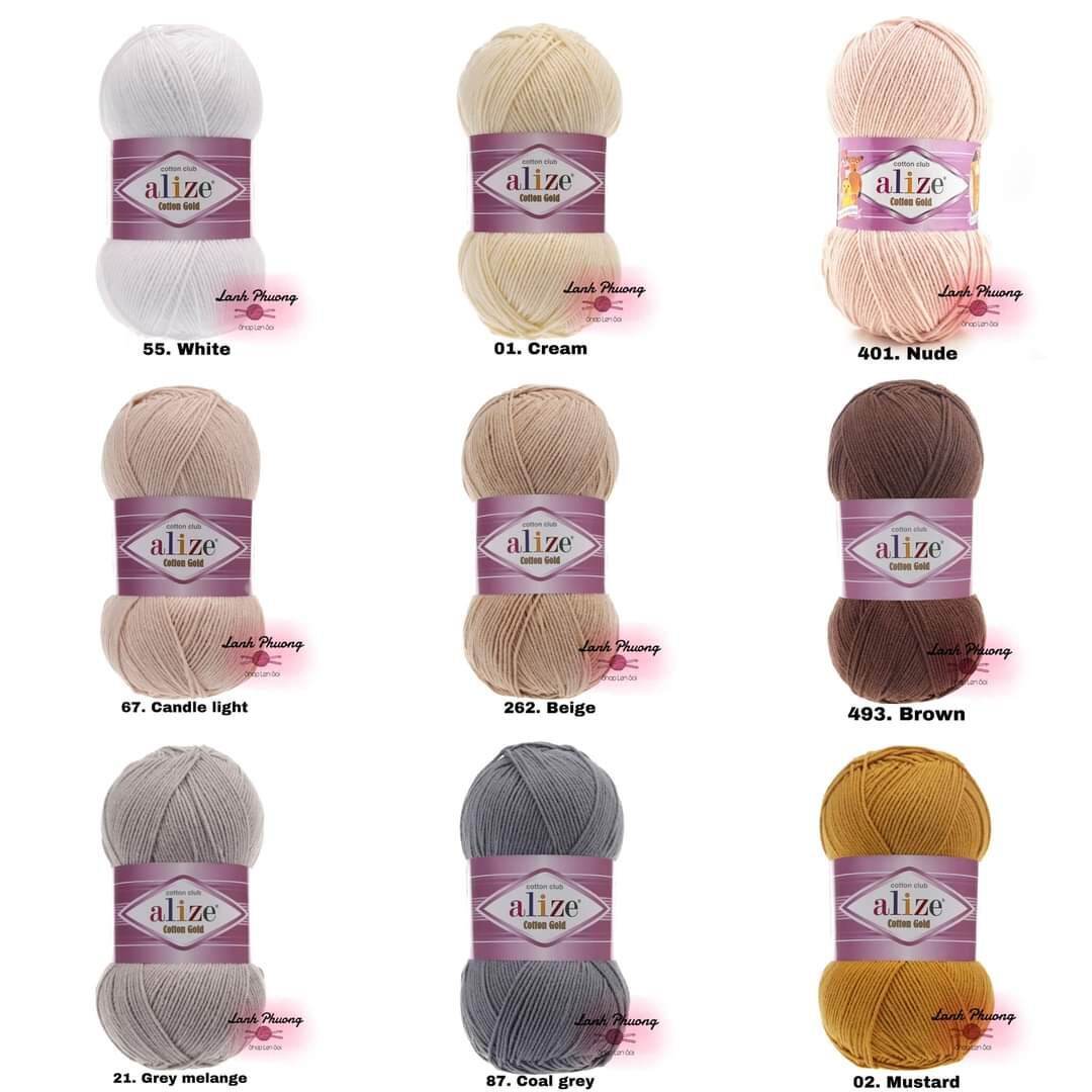 Len Alize Cotton Gold 100gr Thổ Nhĩ Kỳ