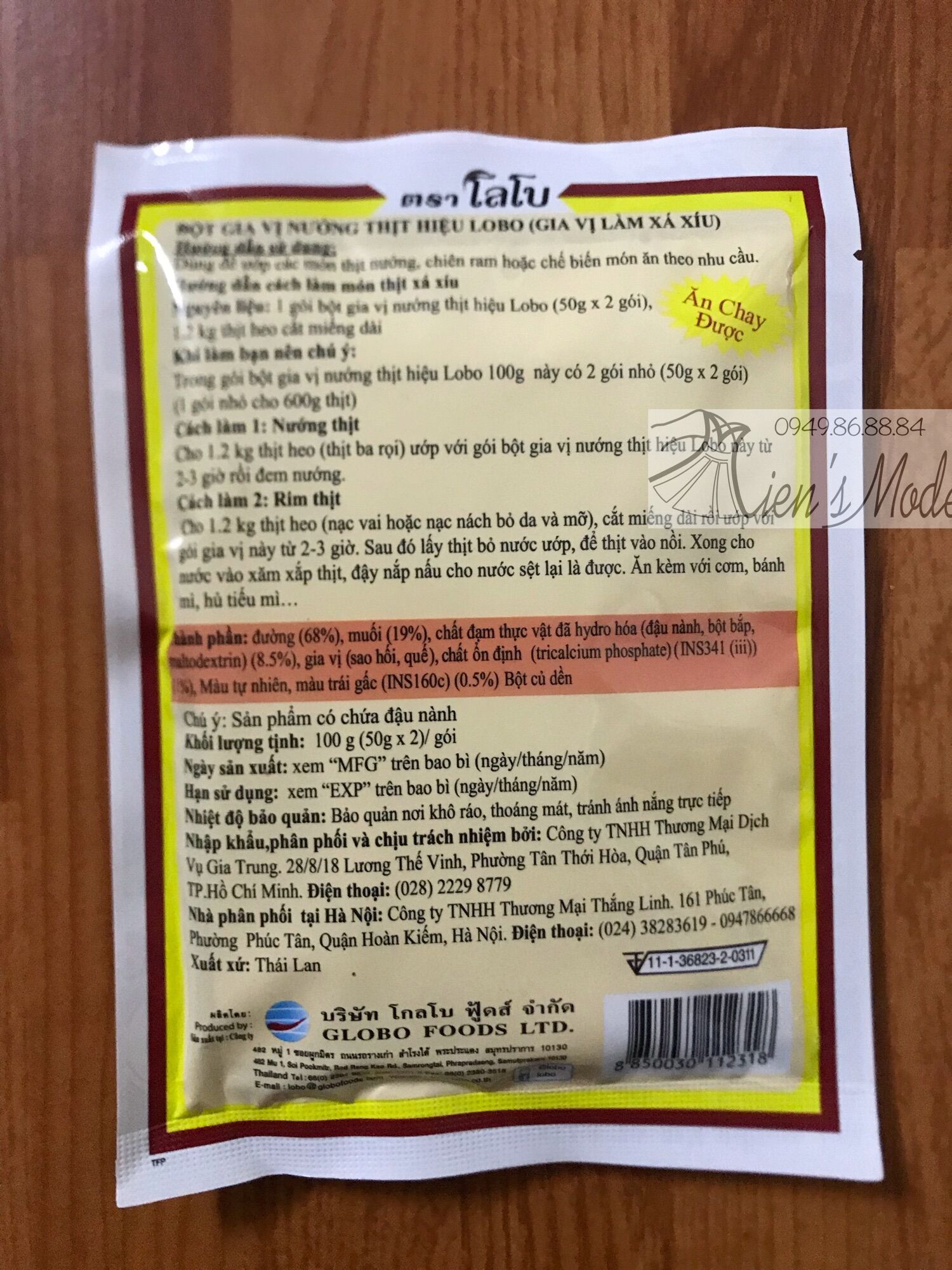 Bột gia vị xá Xíu Lobo Thái lan