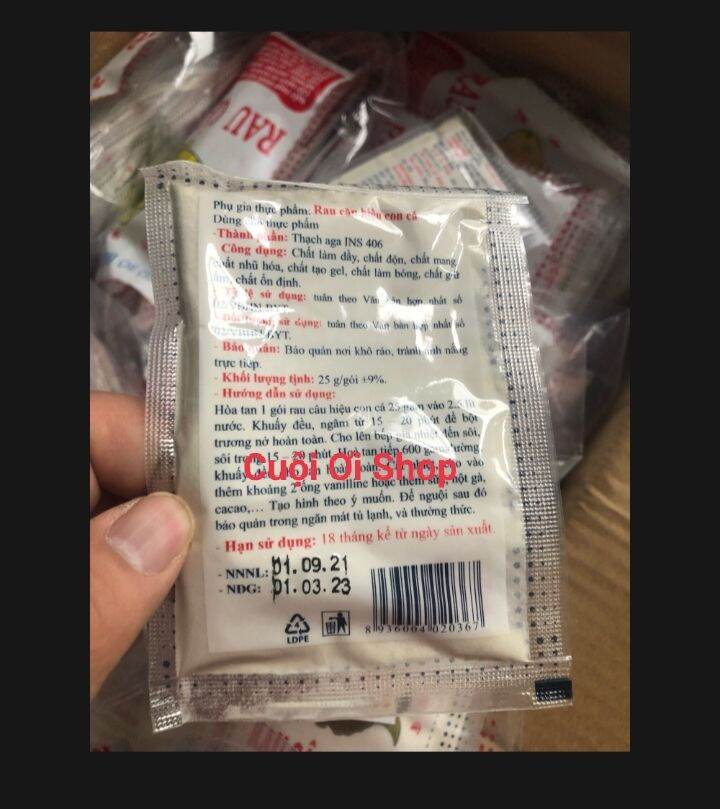 Bột Rau Câu Giòn Con Cá Hiệp Long Gói 25gr