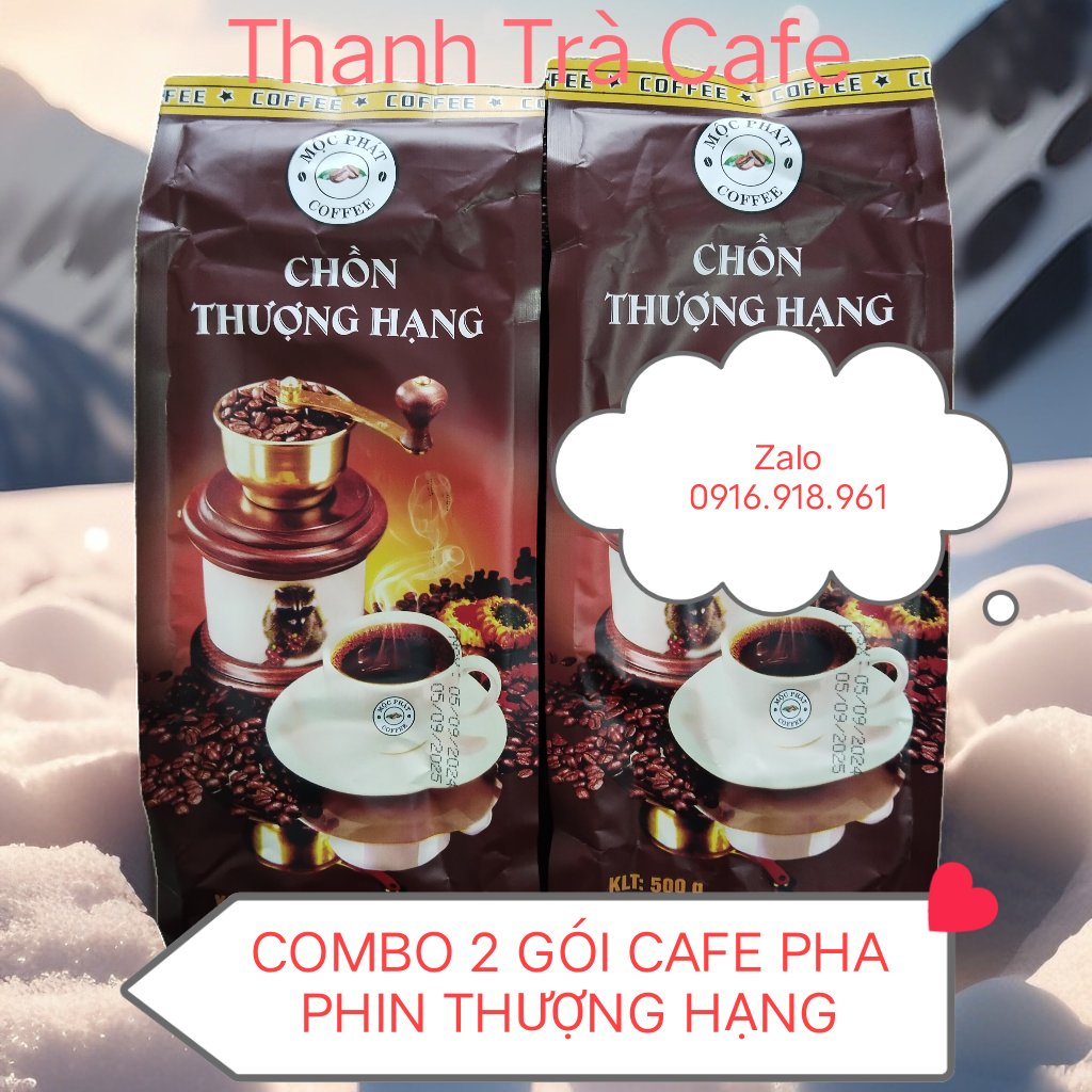 Combo 2 Packages of Premium Moc Phat Coffee = 1kg, Fragrant, Low in Fat