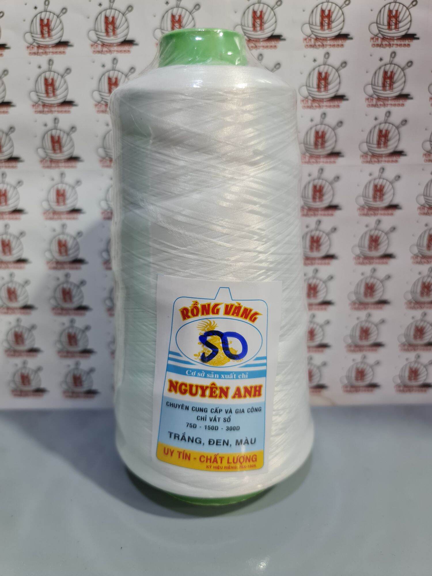 1 cuộn 500g chỉ tơ chỉ vắt sổ nguyên anh hiệu rồng vàng 75 150