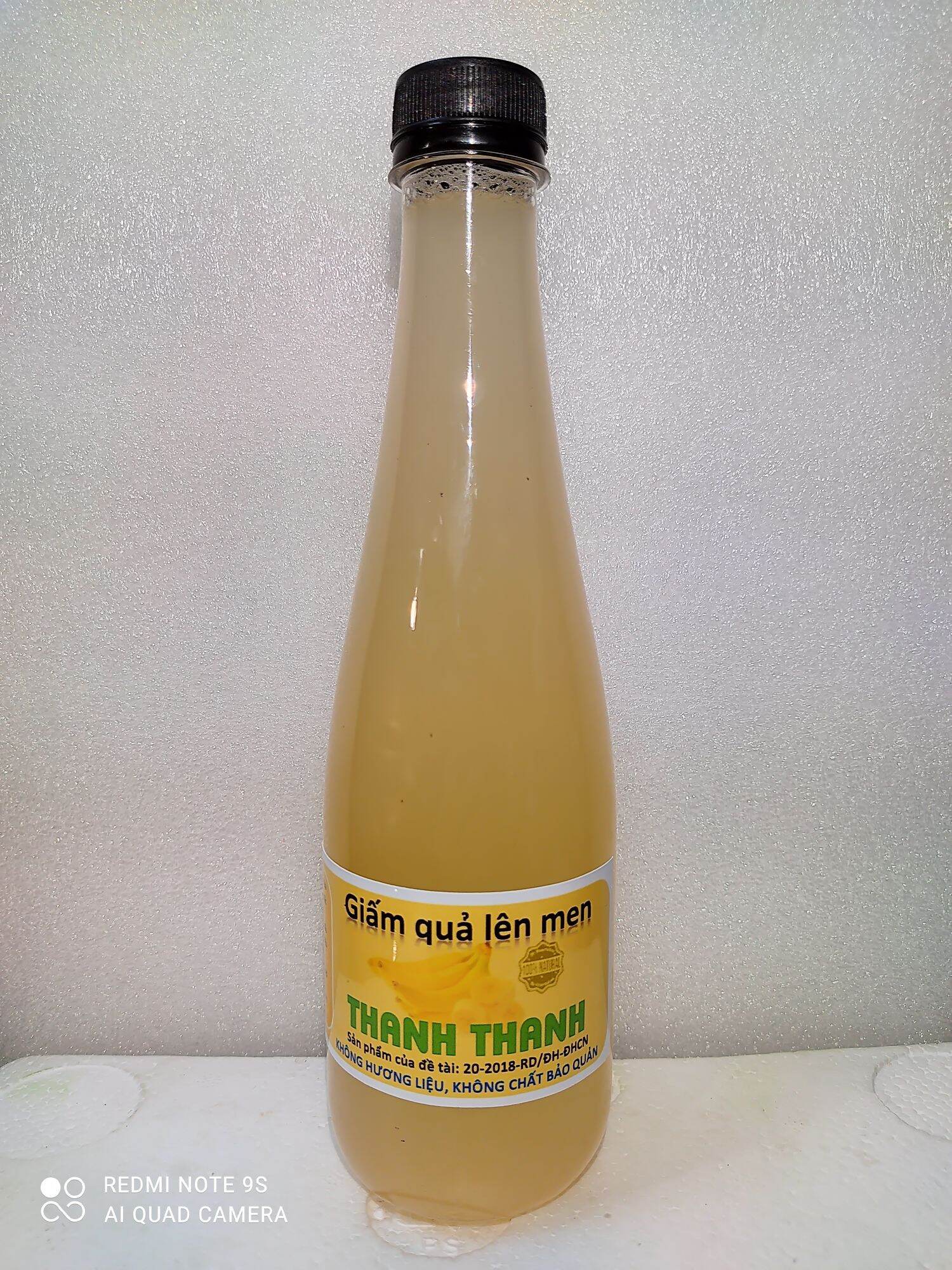 Giấm chuối lên men tự nhiên chứa giấm cái, làm đồ muối chua, nước mồi làm giấm, giàu kali tốt cho tim mạch, nhiều lợi khuẩn tốt cho tiêu hóa, Thanh Thanh, chai 500ml