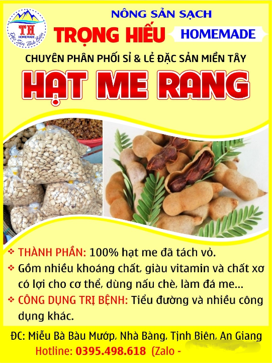 Hạt me rang ( đã tách vỏ)  Hạt me nấu chè (1kg)
