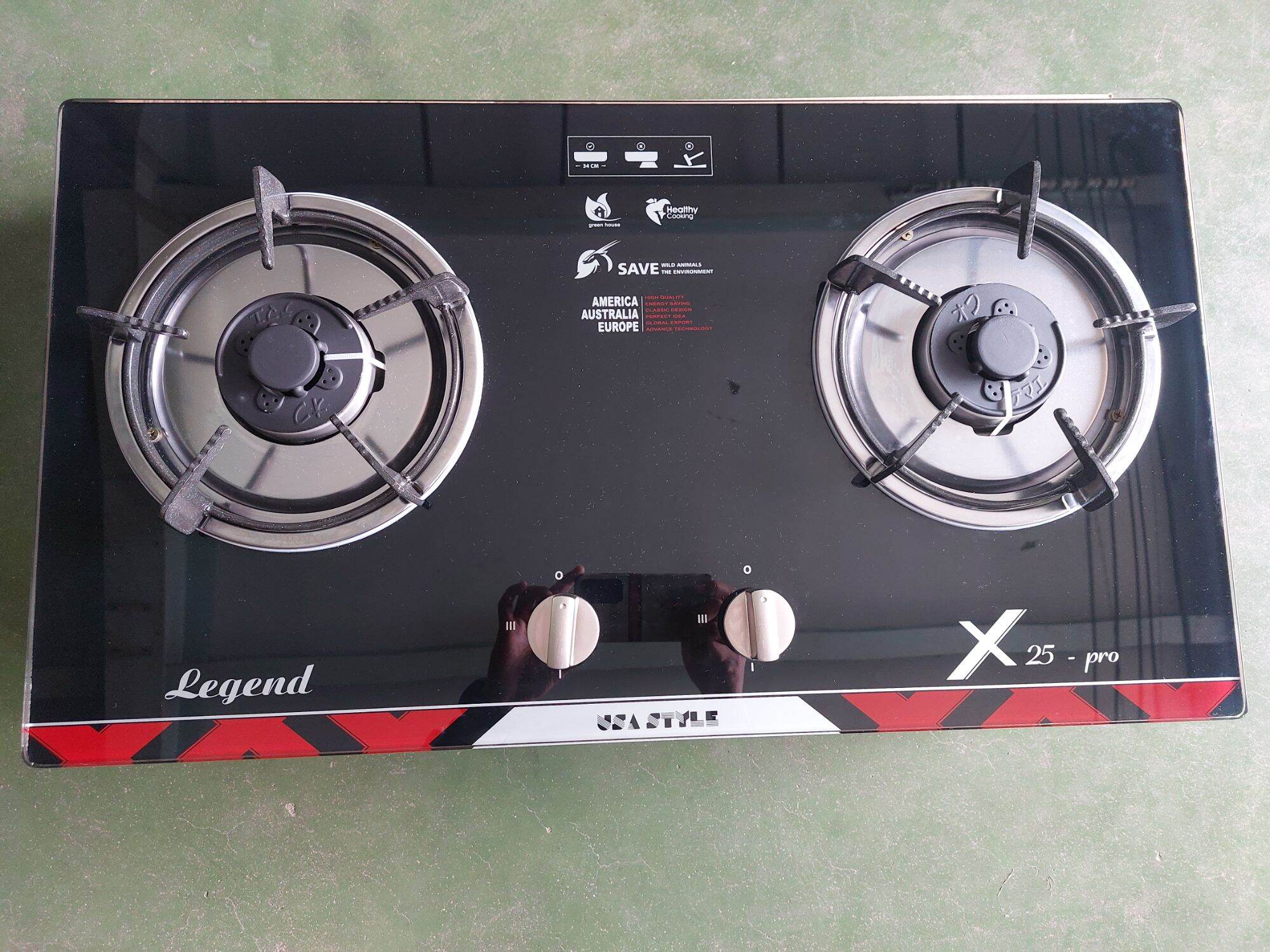 Bếp gas âm kiếng cường lực legend x25
