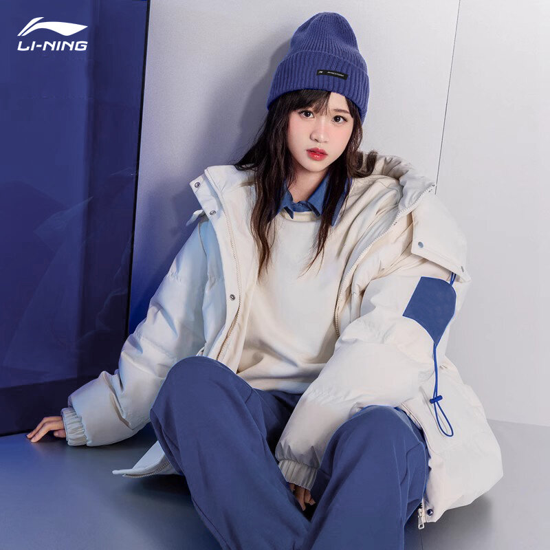Mũ Li-ning Mũ Len Mùa Đông Cho Nam Mũ Lãnh Màu Đen Chạy Bộ Chống Gió Giữ Ấm Lót Nhung Mẫu Mới Mũ Dệt Kim Nữ