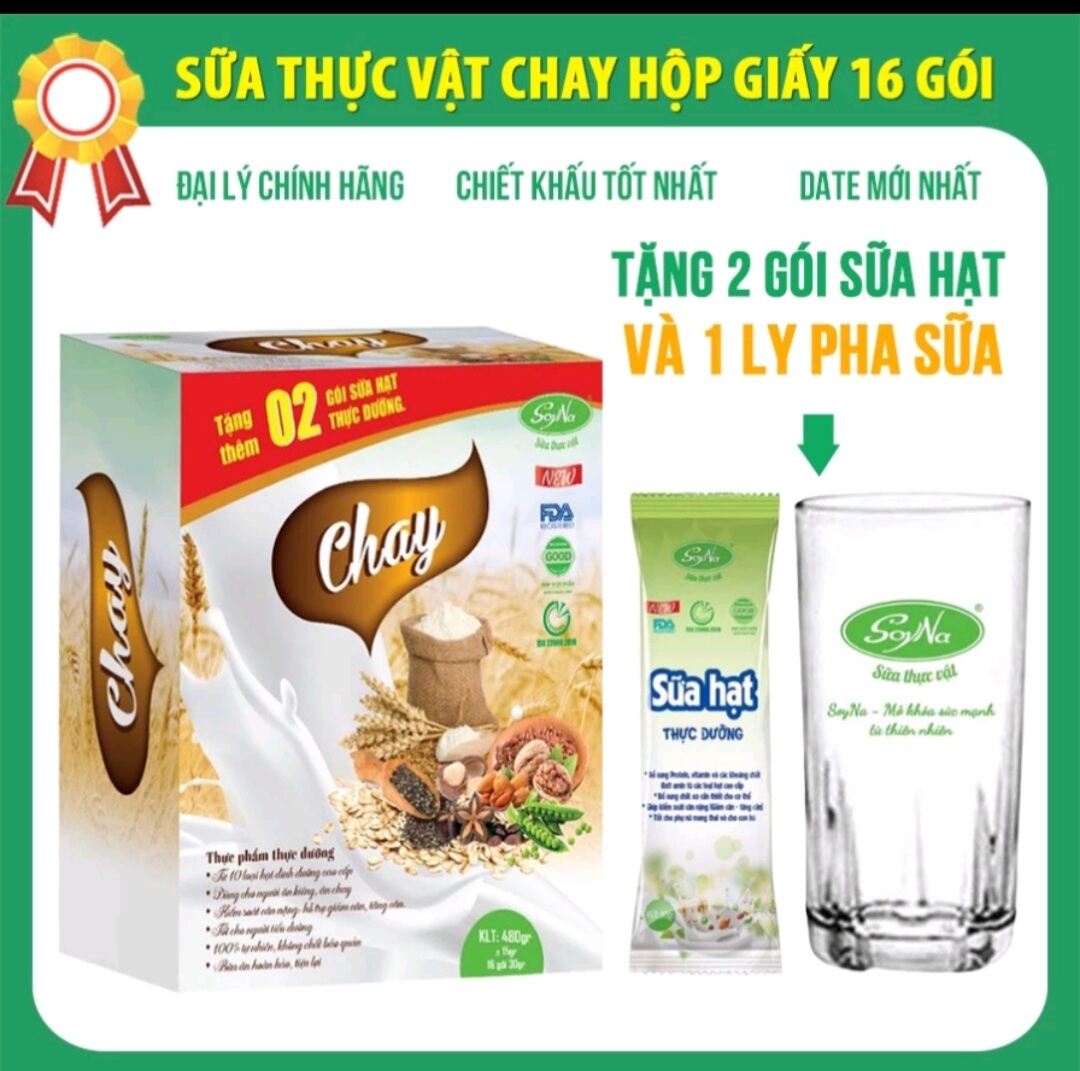 HCM Sữa Chay SoyNa dạng hộp giấy tiện dụng 16 gói 480gr chính hãng tặng