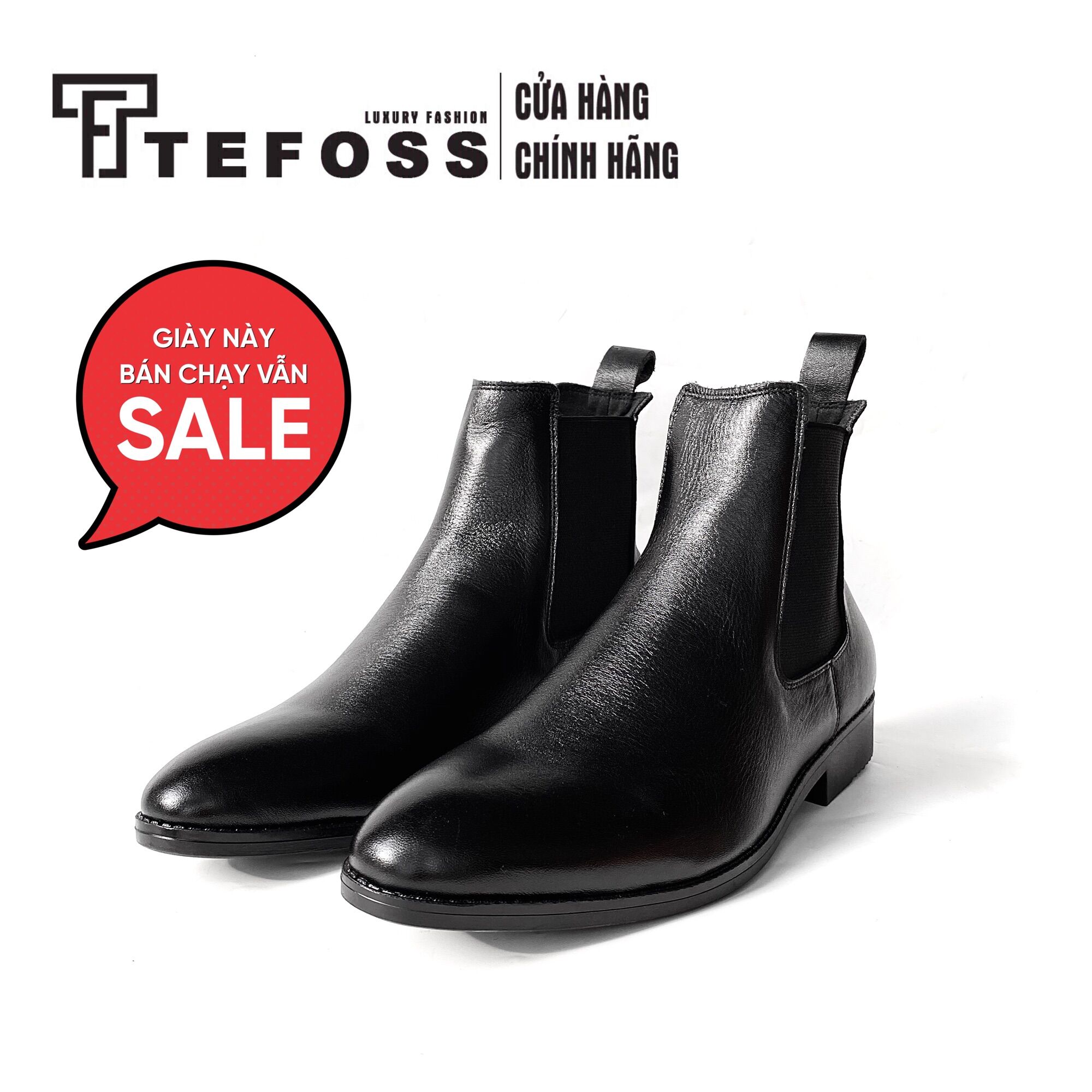 [HCM SHIP NHANH] Giày Chelsea Boot Nam Da Bò Thật TEFOSS HT650 Cổ Cao Thời Trang , Sành Điệu Size 38-44