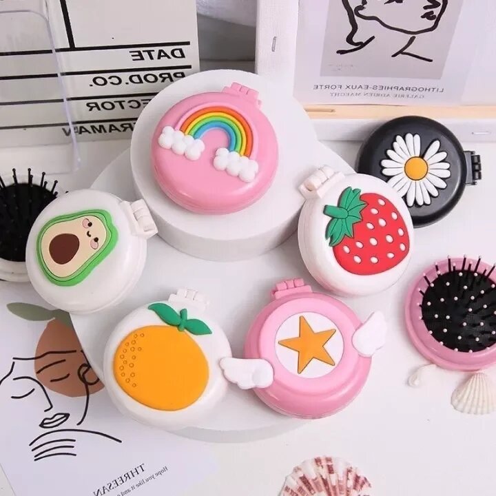 GƯƠNG KÈM LƯỢC GẤP GỌN CUTE