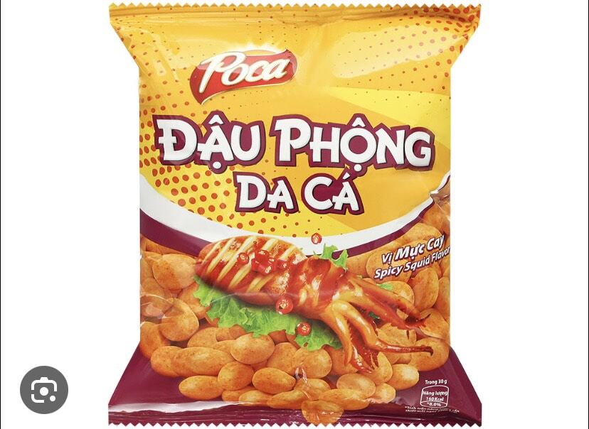 500gr snack đậu phộng poca thơm giòn ngon ( túi zip)