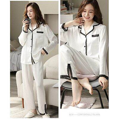 Bộ ngủ pijama trắng phối ren