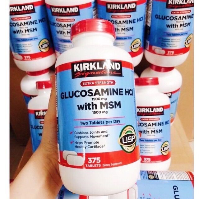 Viên uống xương khớp glucosamine hcl 1500mg with msm 1500mg 375 viên