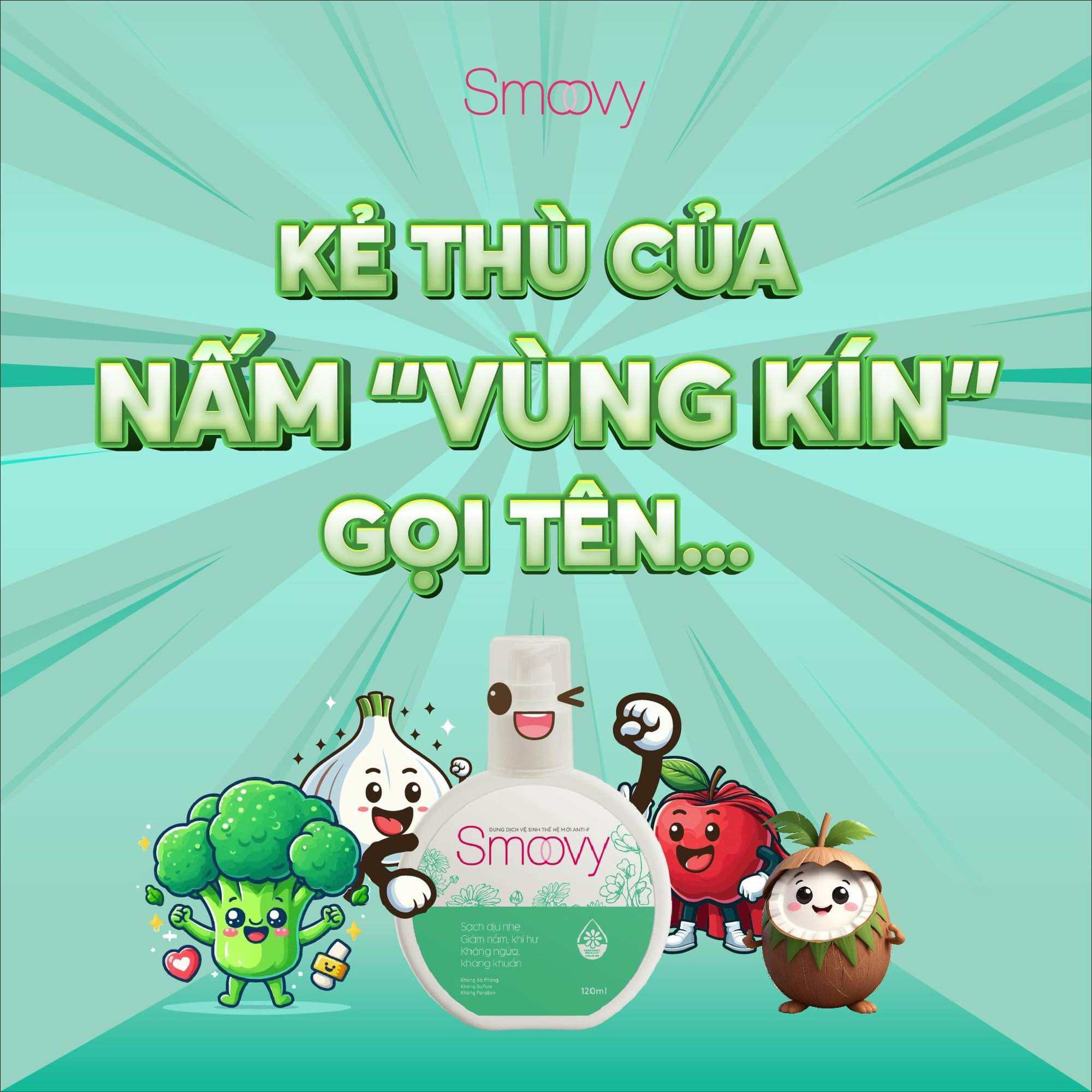 Dung dịch vệ sinh phụ nữ thế hệ mới Smoovy Anti F 120ml