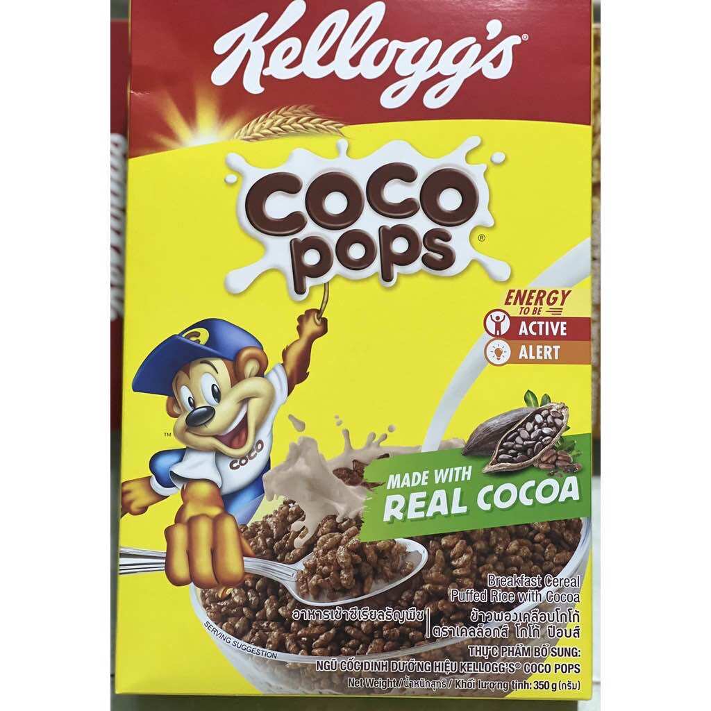 Ngũ cốc ăn sáng Kellogg's Coco Pops mẫu mới 350g