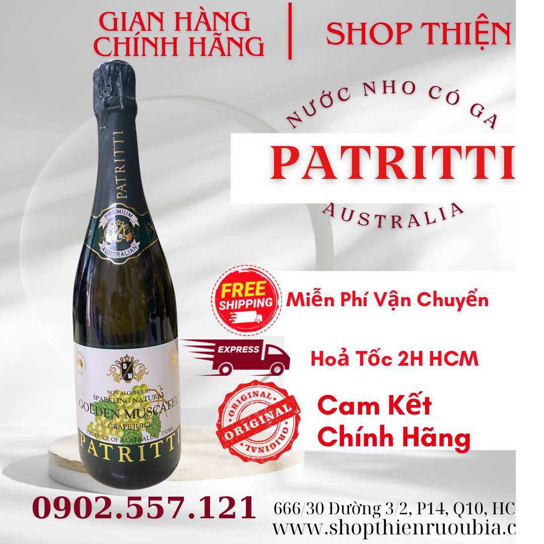 Nước trái cây Úc 🇦🇺 Patritti 750ml - Nho Xanh