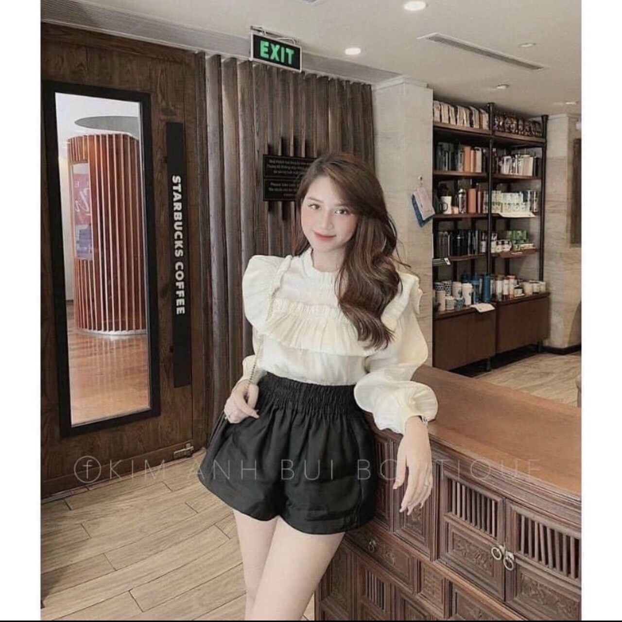 Quần đùi chun phồng tacta đen sang xịn