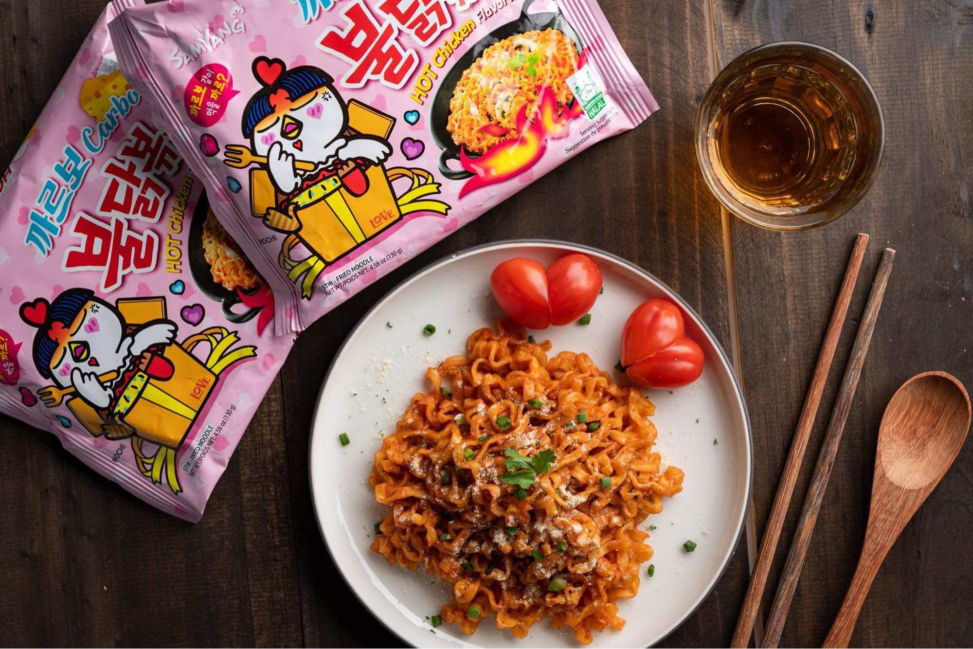 Lốc 5 gói - Mì cay Samyang Carbonara/Mì gà cay sốt Carbonara/ Buldak Noodle Carbonara