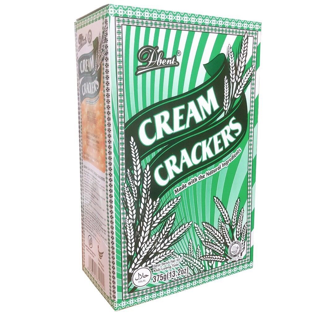 Bánh lúa lạt ăn kiêng dbent cream crackers hộp 375g