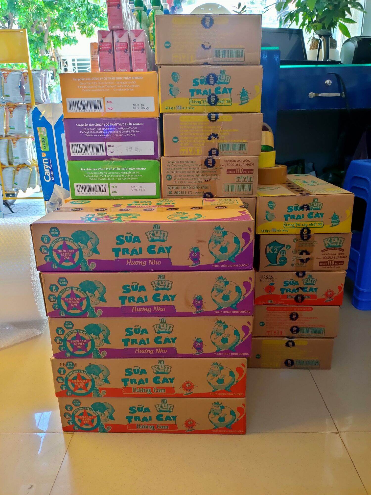Thùng sữa chua uống kun cam 110ml (48 hộp x110ml)