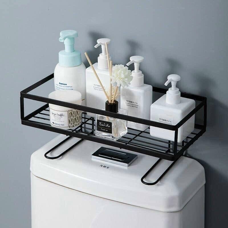 Kệ sắt để đồ sau toilet 1 tầng siêu gọn