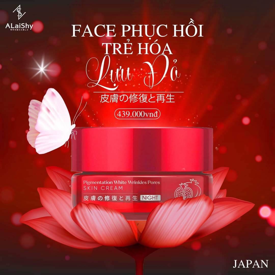 [HCM]KEM FACE PHỤC HỒI LỰU ĐỎ ALAISHY 20gr PHIÊN BẢN MỚI SẠCH NÁM MỊN DA DƯỠNG TRẮNG MỜ THÂM