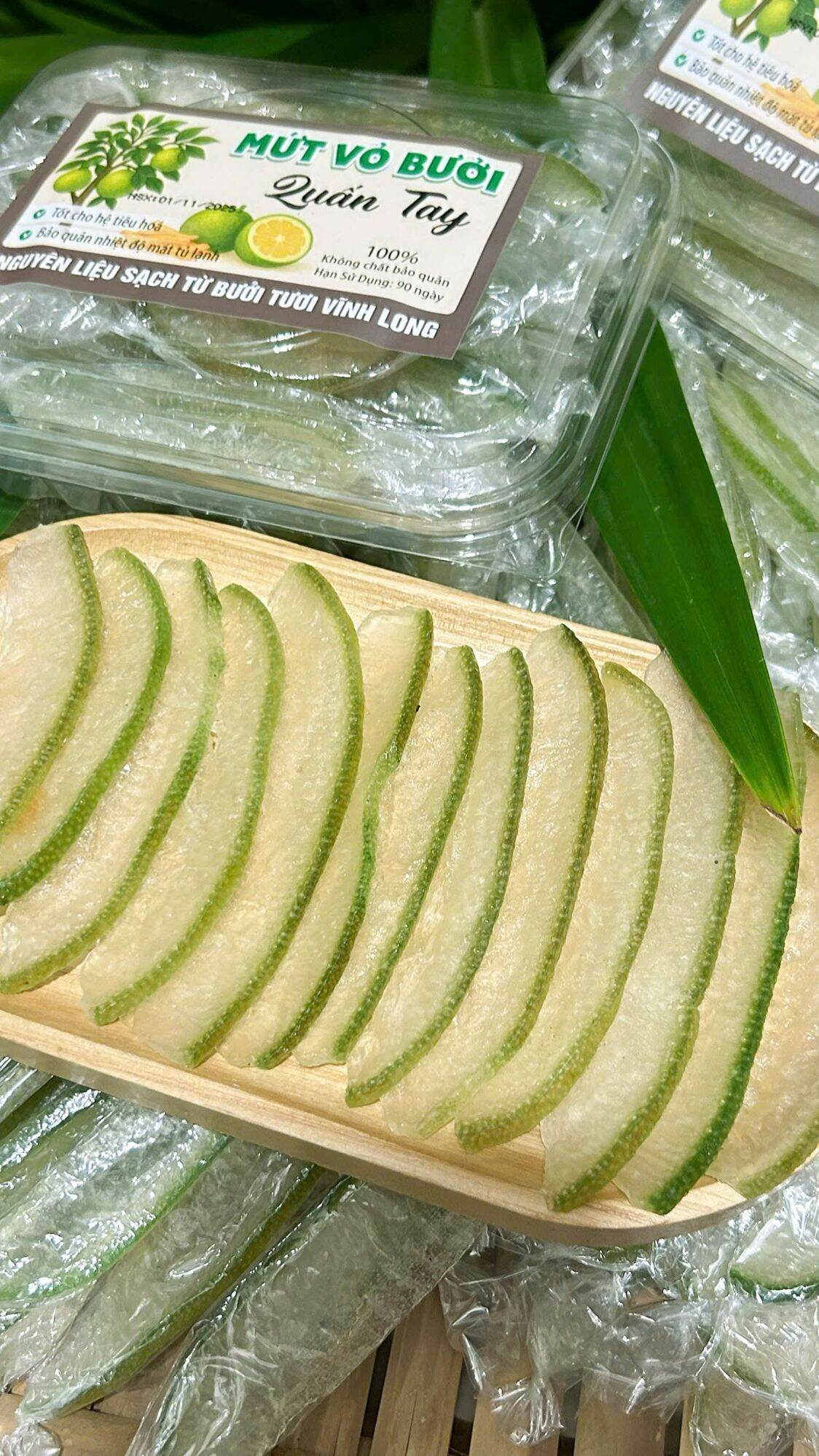 Mứt vỏ bưởi quấn kiếng nhà làm 300g
