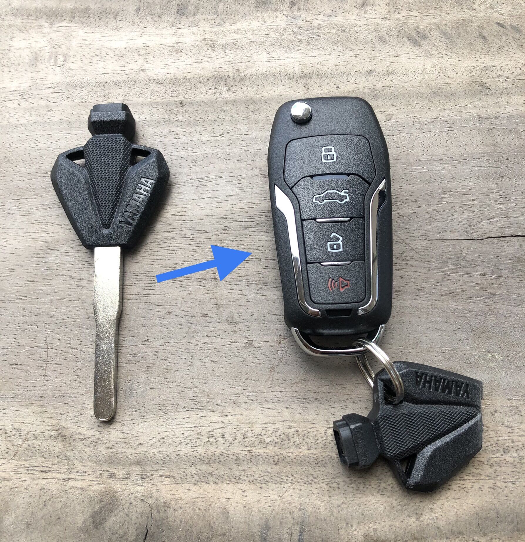 Phôi chìa khoá xe yamaha R15 V3 độ bấm gập mẫu chìa khoá xe Ô TÔ