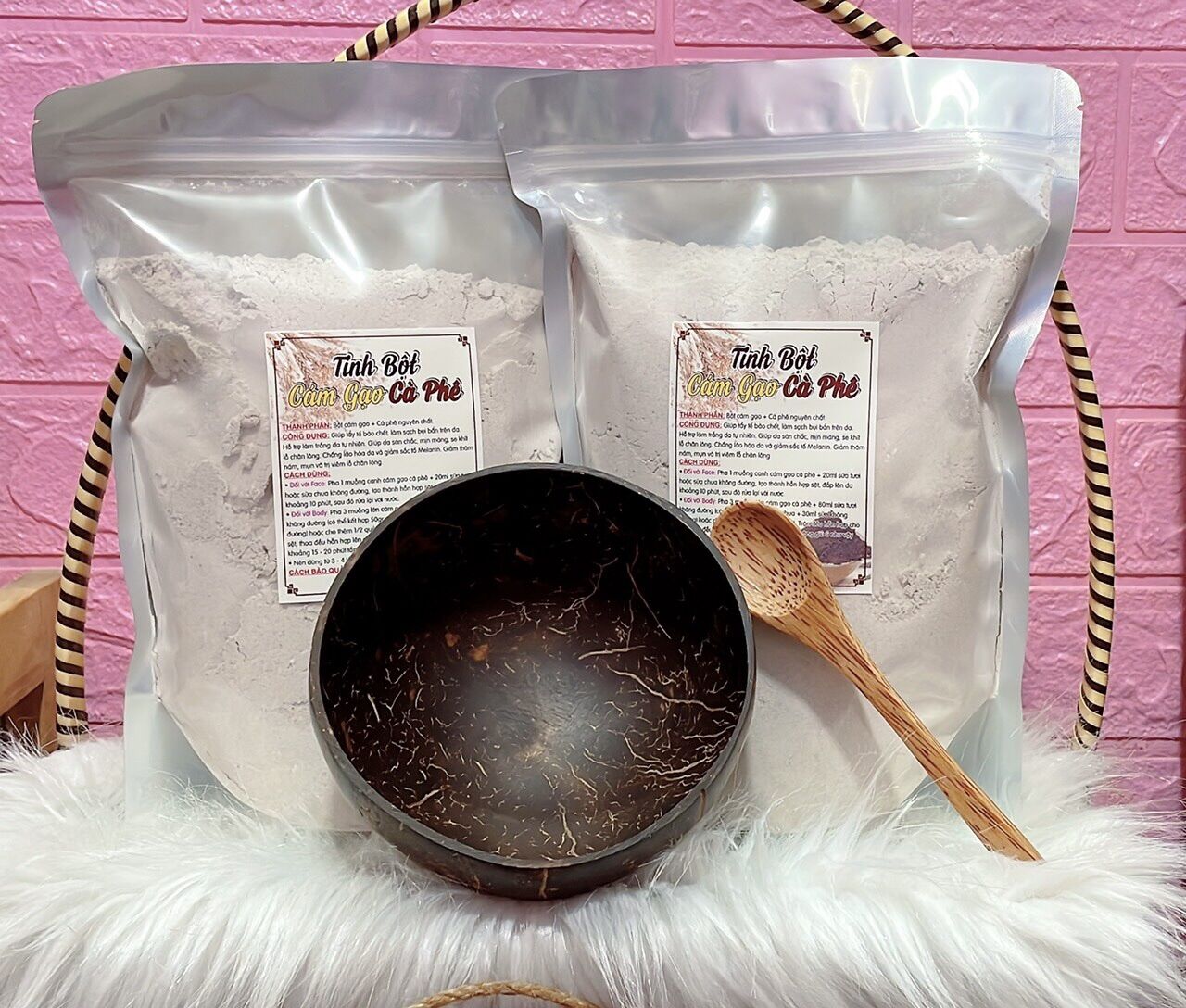 Combo 2kg cám gạo caphe nguyên chất Loại 1