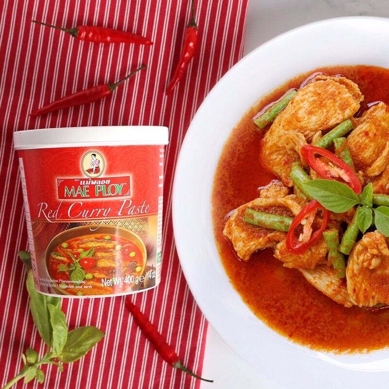 [HCM]MAE PLOY Gia Vị Cary Đỏ Hộp 400 gr Red Curry Paste