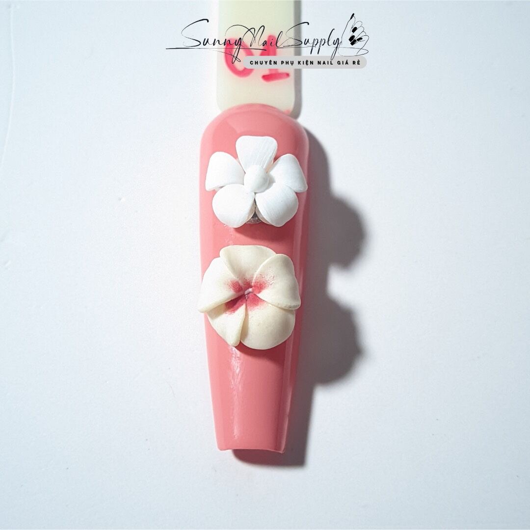 Hoa bột nail / hoa đính tay ( hoa đậu ombre , hoa sứ ) trang trí móng tay ( giá 1 bông )