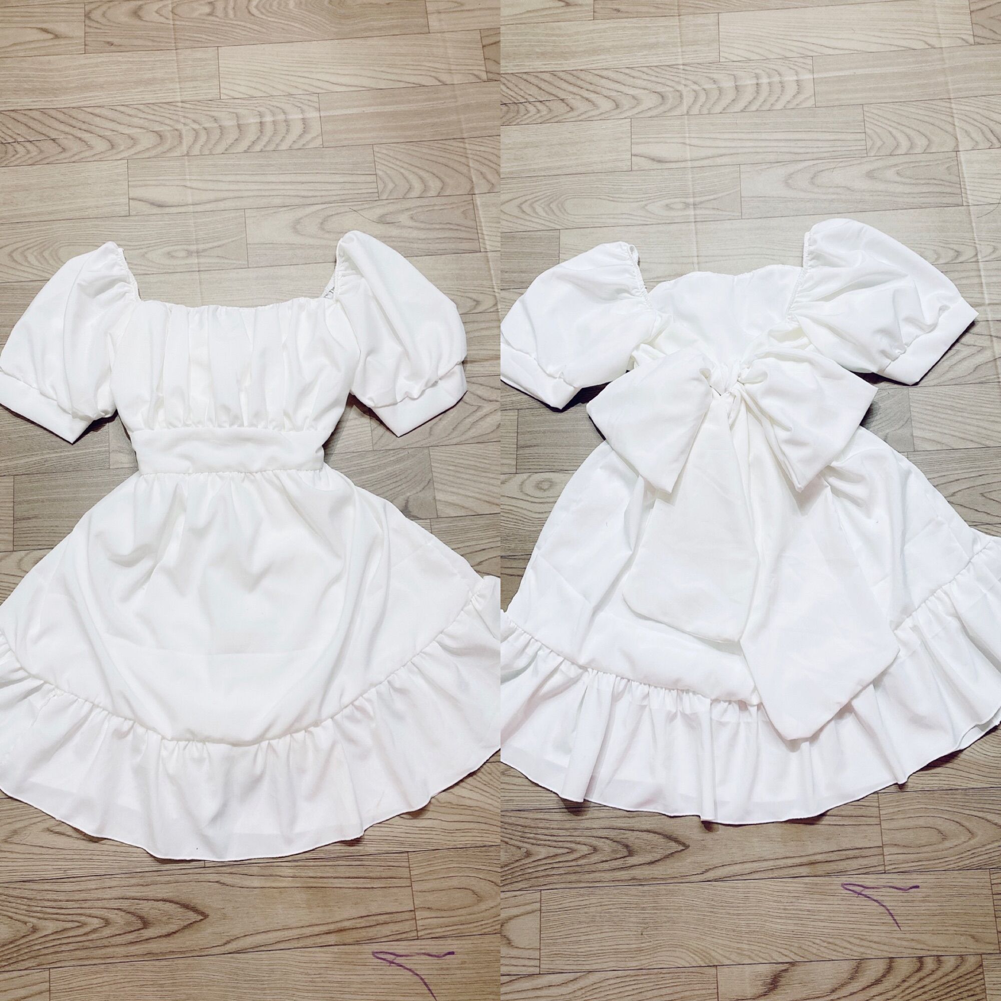 [Bigsize 60-85kg] Đầm thắt nơ lưng