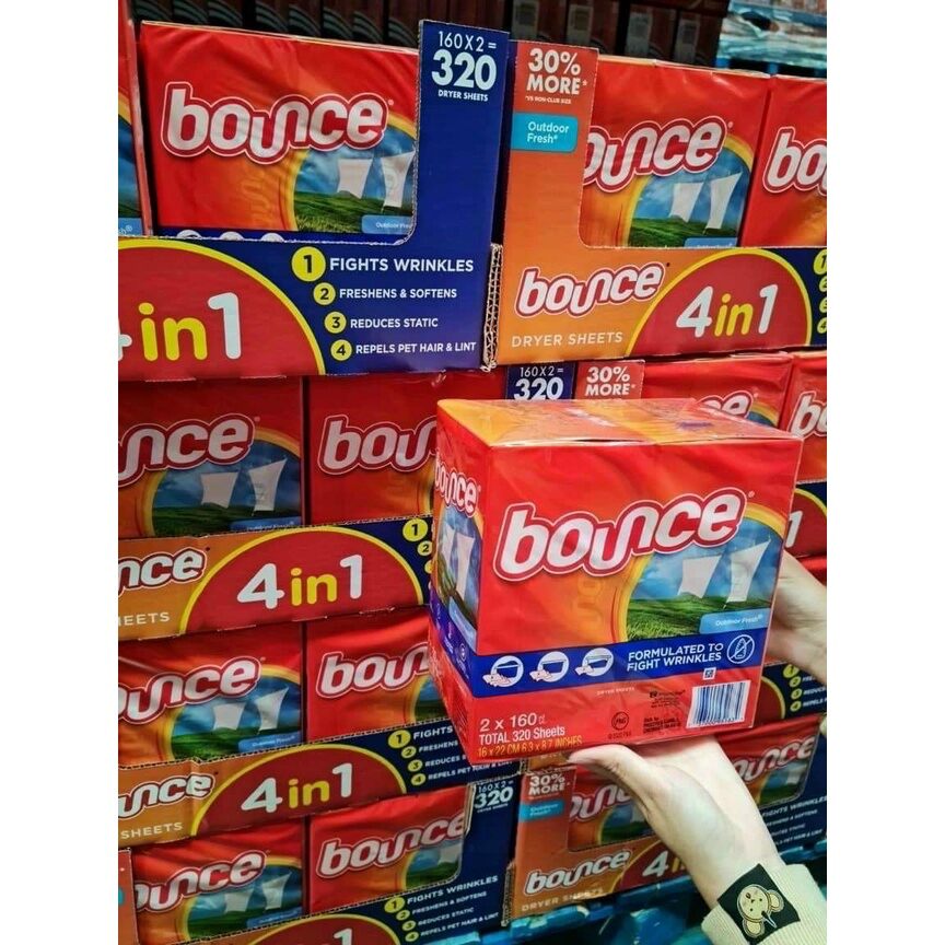 10 Tờ Giấy Thơm Quần Áo Bounce Mỹ