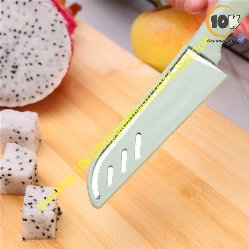 Dao gọt hoa quả Inox nhiều màu sắc (có kèm chuôi) (d11)