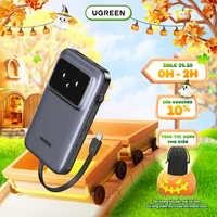 Pin sạc dự phòng 5000/10000mAh Ugreen UNO sạc nhanh PD 20W/30W | Màn LED Robot | Bảo hành 18 tháng 1 đổi 1 35603B 35604B 35605B 35606
