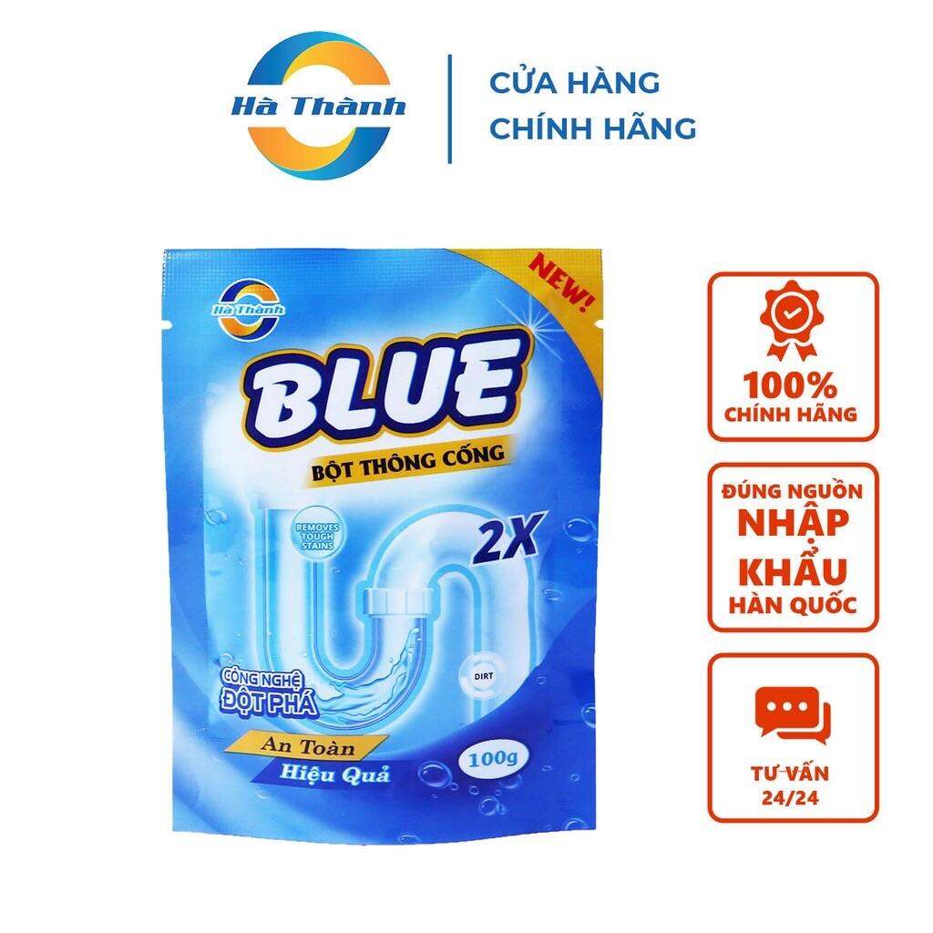 Bột thông cống Blue HQ đánh tan tắt nghẽn,an toàn,hiệu quả (100g)