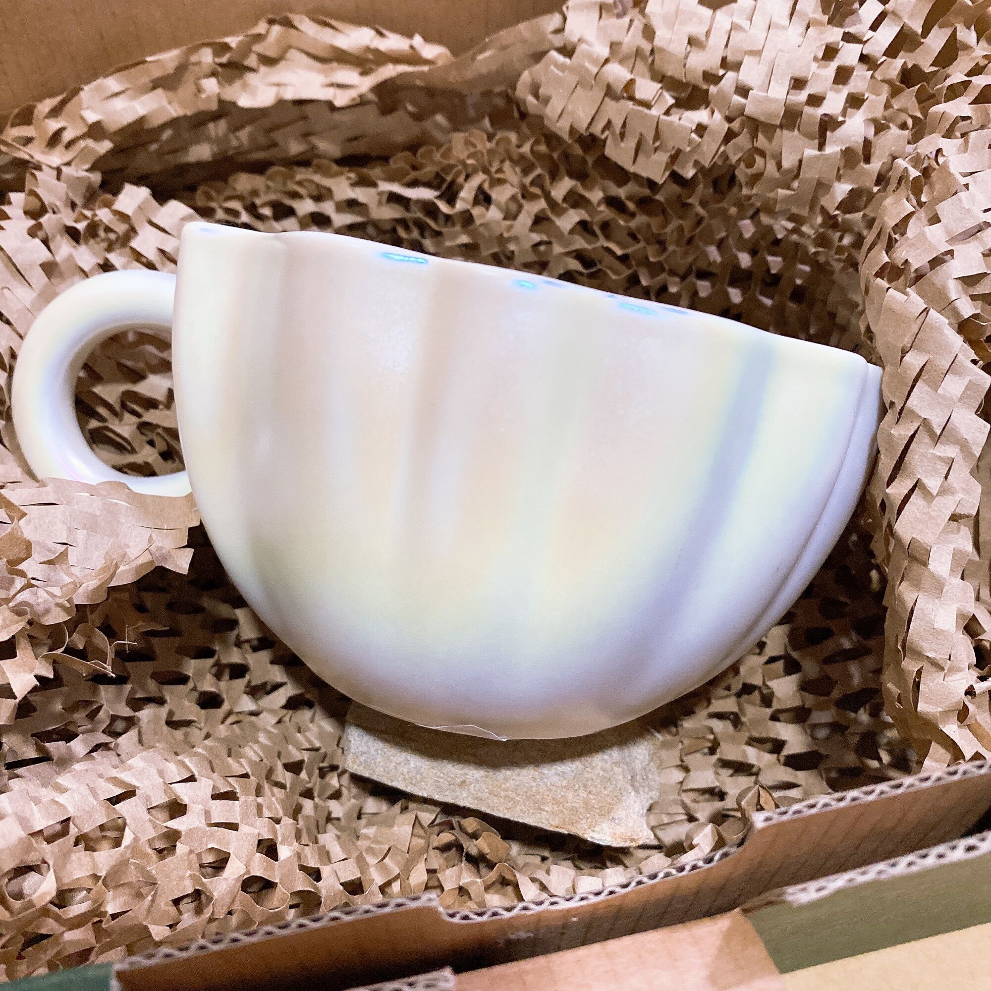 [STARBUCKS VN] - CỐC SỨ SIREN ANNI 21 WHITE PEARL GLAZE HANDLE MUG 12oz