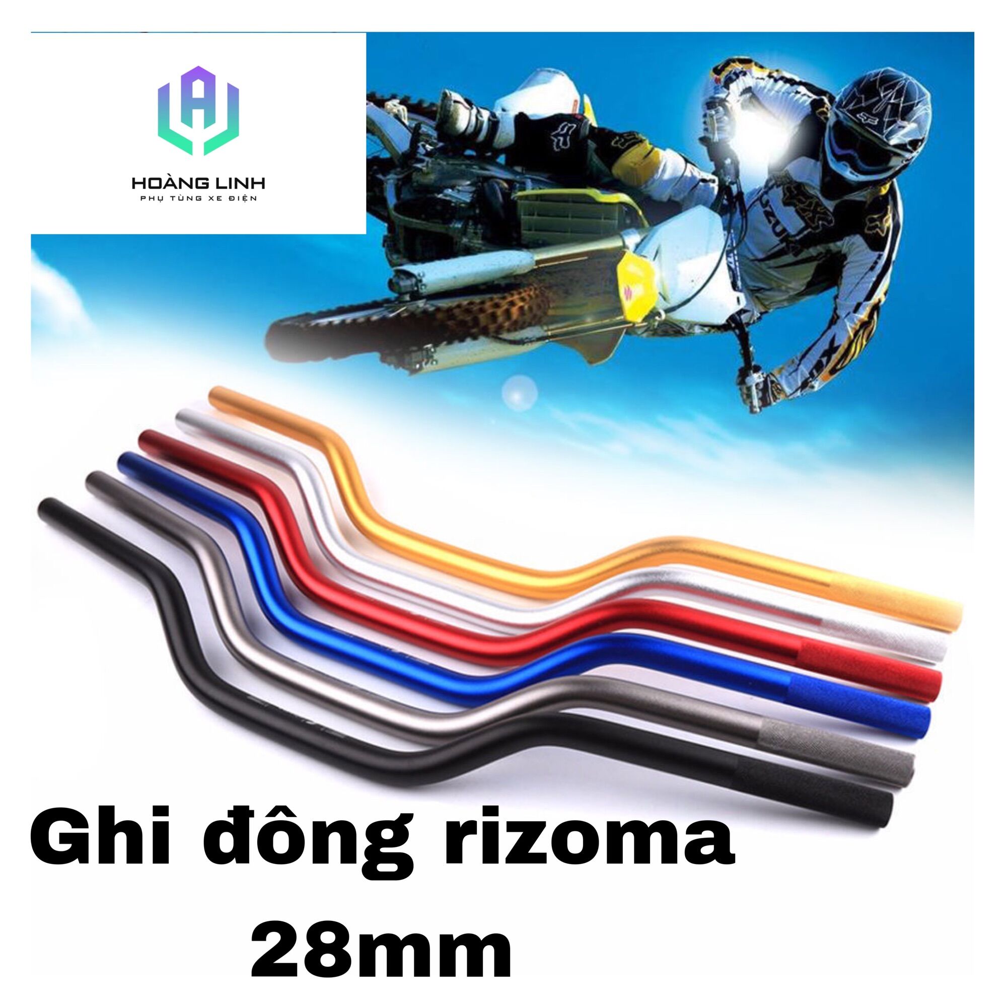 Ghi đông trung quốc rizoma 28mm độ xe điện