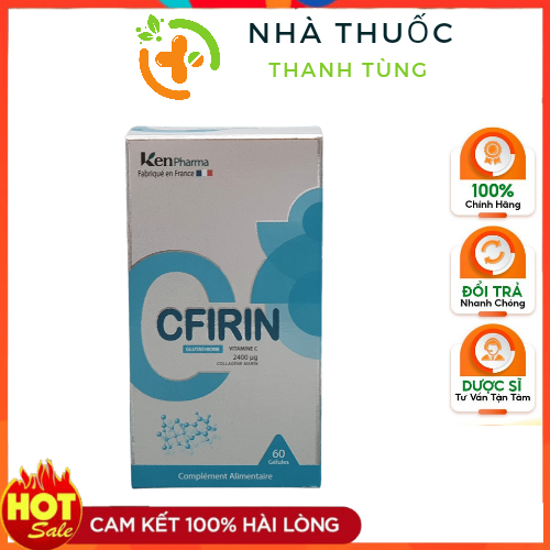 Viên uống trắng da Glutathion Cfirin lọ 60 viên của pháp