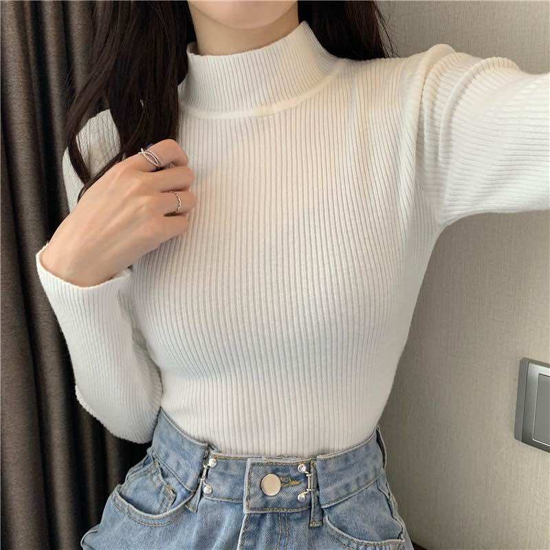 Áo len tăm nữ cổ 3 phân hàng QC giữ nhiệt cao cấp .Len Quảng Châu--BongxinhQC