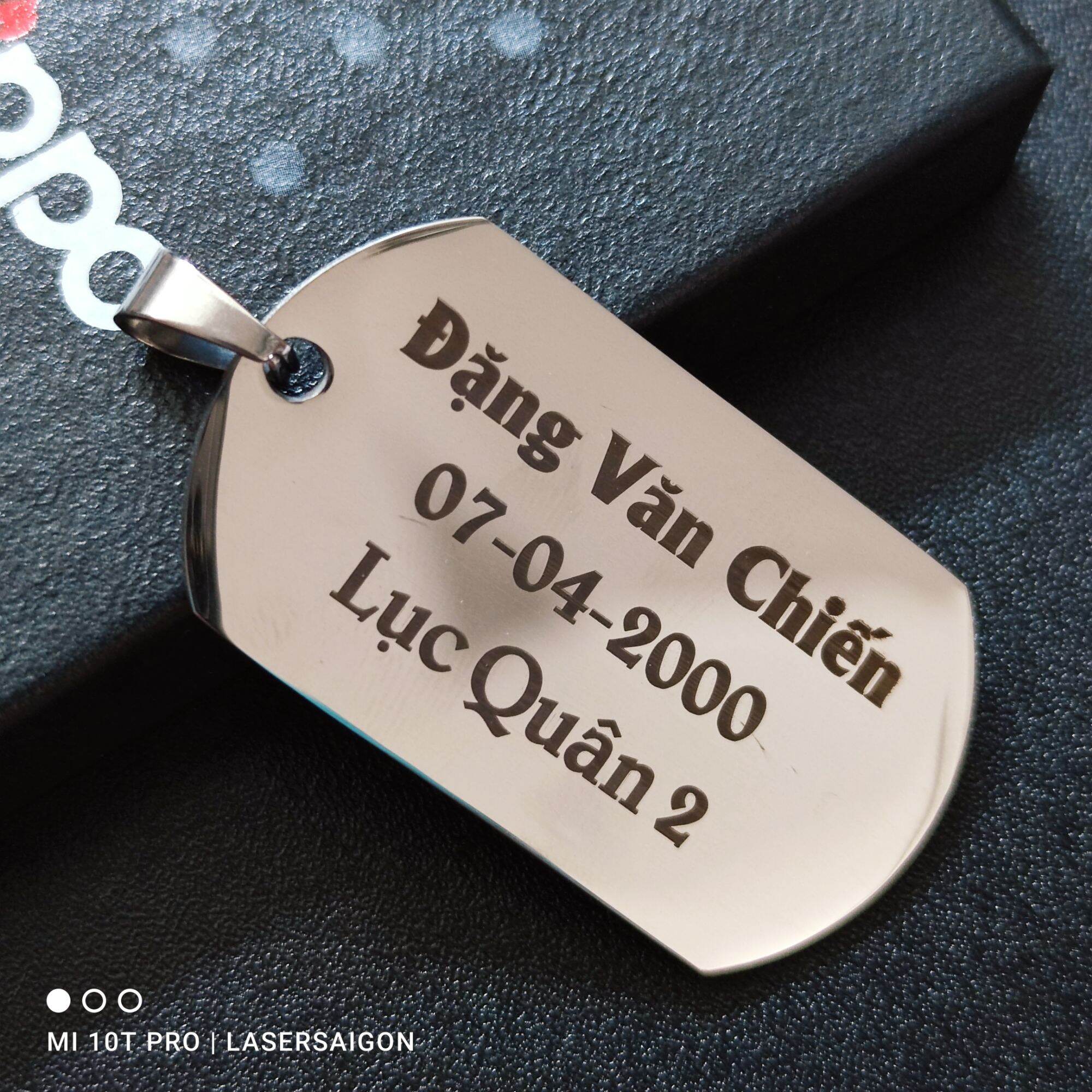 Dây chuyền thẻ bài Dogtag khắc nội dung, hình - Phụ kiện nam tính