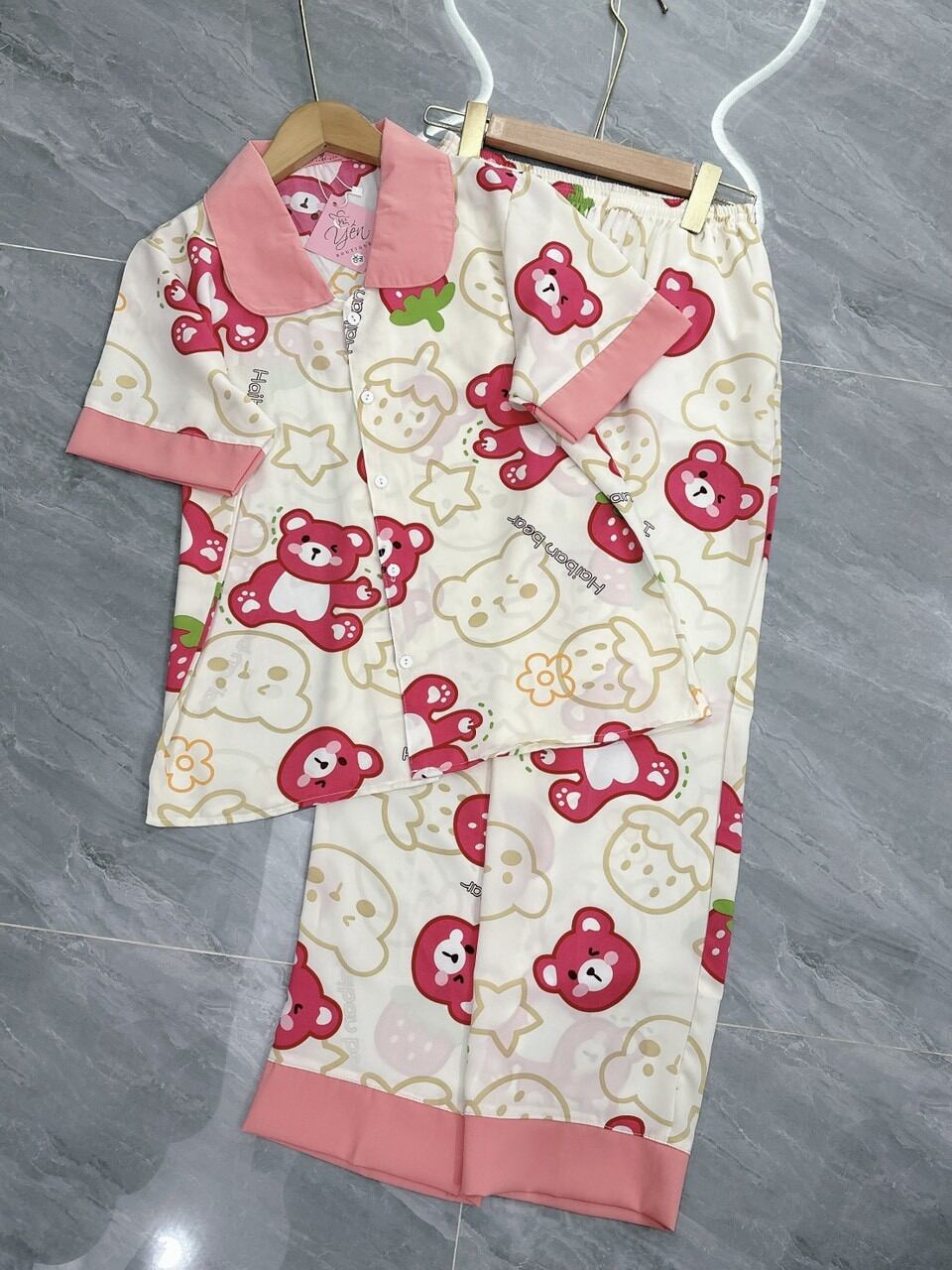 Bộ Pijama Lụa Mango Tay Ngắn Phom 40-60kg