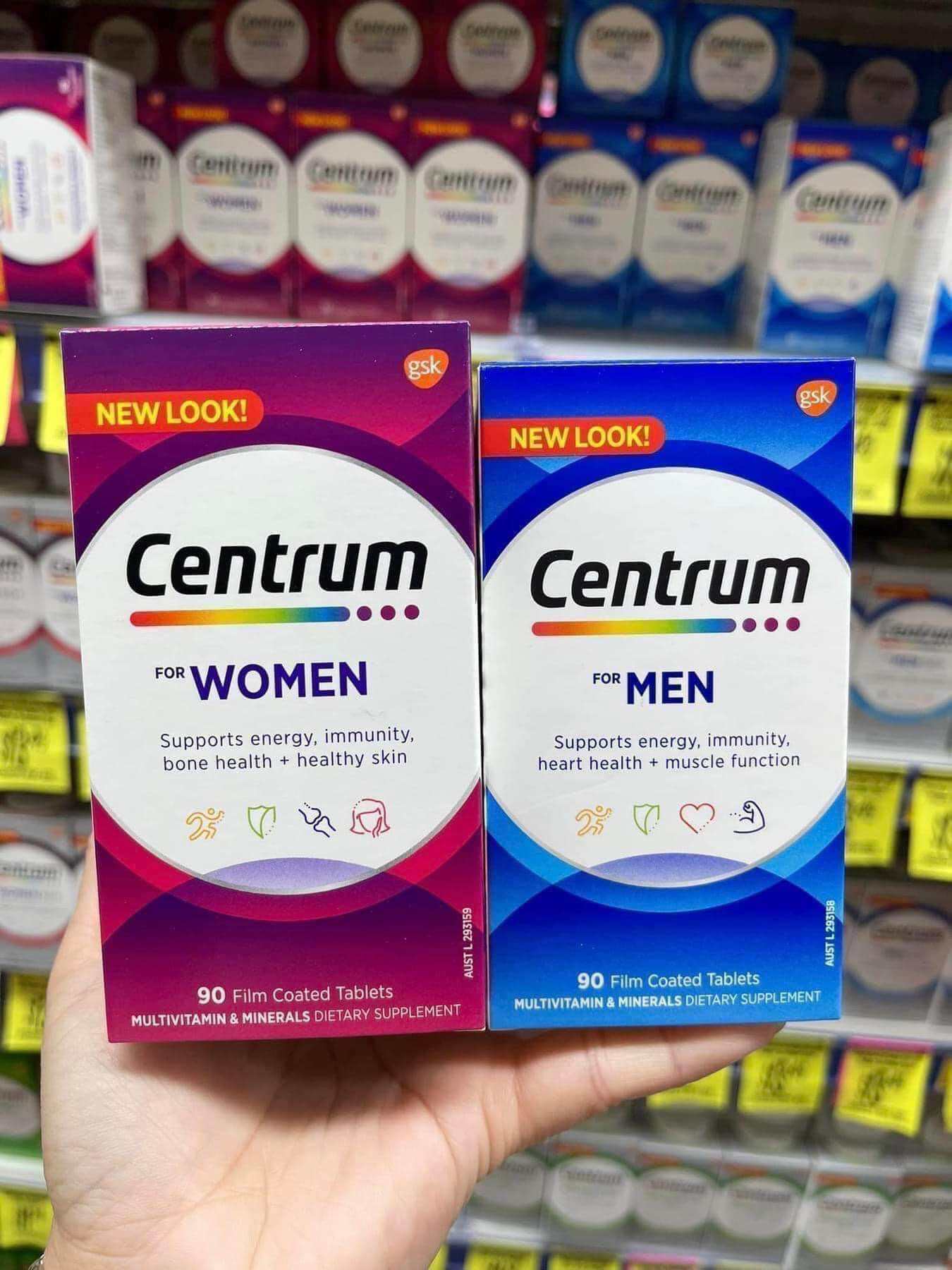 MẪU MỚI  Vitamin tổng hợp Centrum Advance Women Men trên dưới 50 tuổi