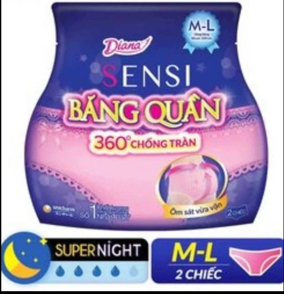 Combo 8 gói băng vệ sinh diana sensi băng quần size m-l mỗi gói 2 miếng- hsd luôn mới