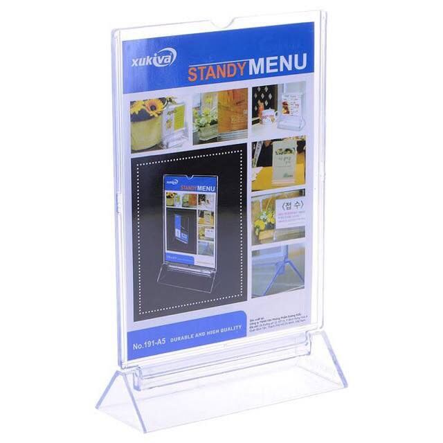 Bảng menu a5, a6 mica đứng